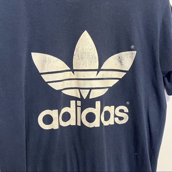 Vintage 80s Adidas Trefoil Short Sleeve Single Stitch T Shirt Mens Size Medium - Picture 3 of 10